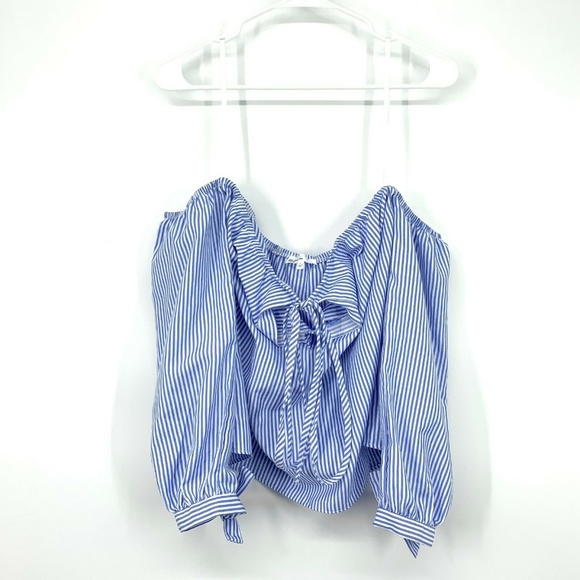 by the way. Tops - Revolve By The Way Blue Stripe Off Shoulder Top